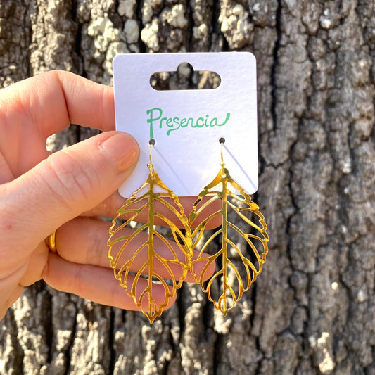 Sofia Gold Leaf Earrings