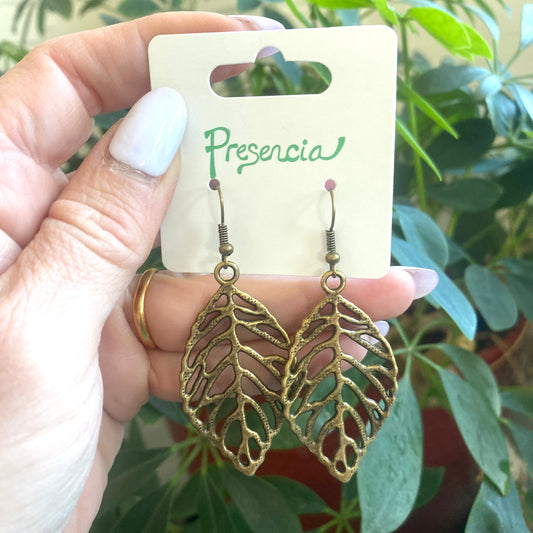 Estrella Bronze Leaf Earrings